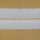 9cm Polyester White Lace Bordir Fabric Untuk Gaun