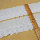 9cm Polyester White Lace Bordir Fabric Untuk Gaun