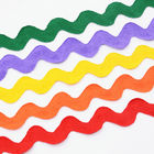 Flat Woven Rainbow Rick Rack Trim Untuk Tekstil Rumah